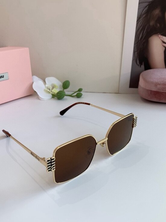 ? Miu Miu Silver Frame Sunglasses | Cool & Edgy main image 8